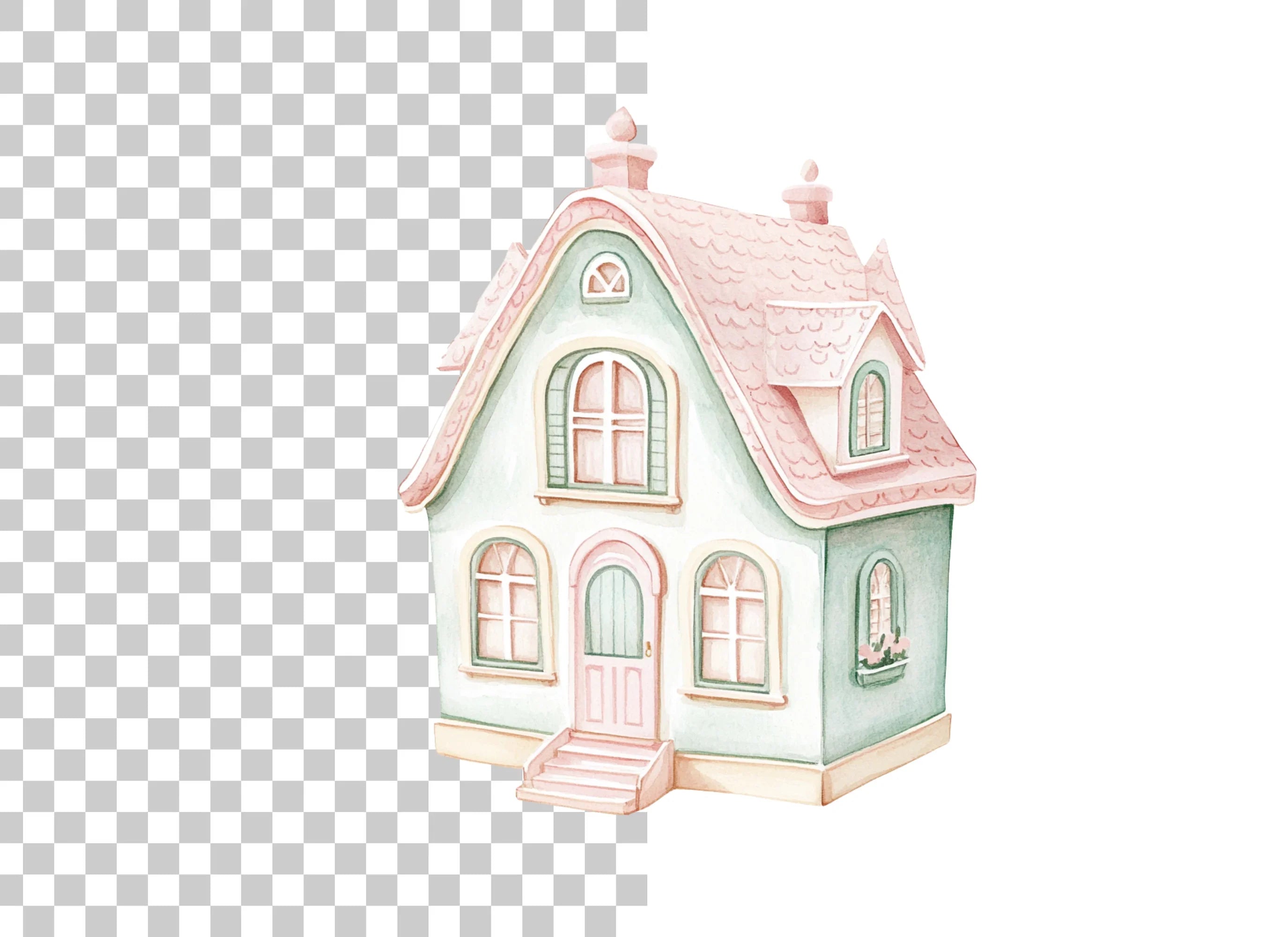 Whimsical Houses Clipart Bundle