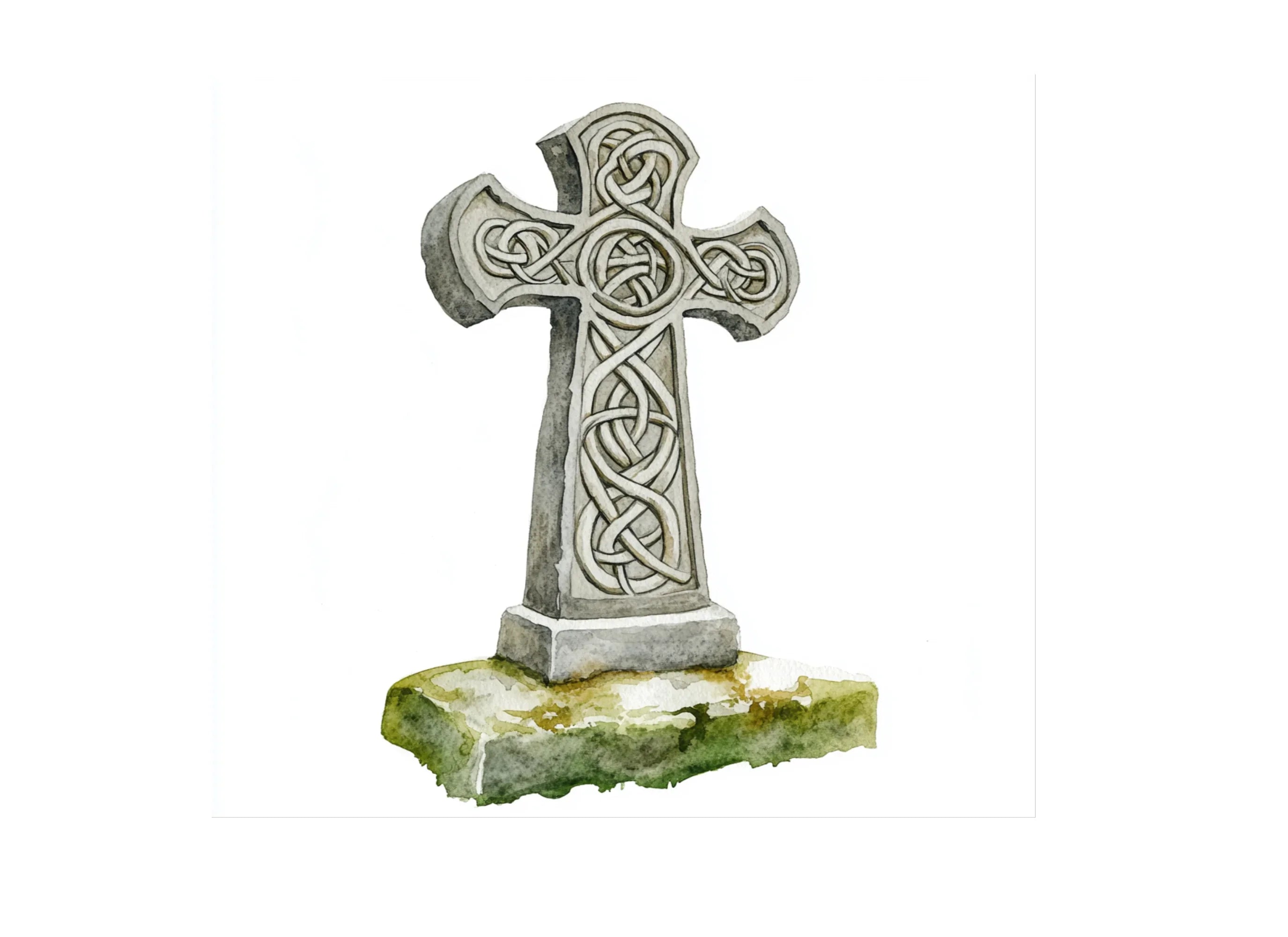 Celtic Cross Gravestone Clipart Bundle