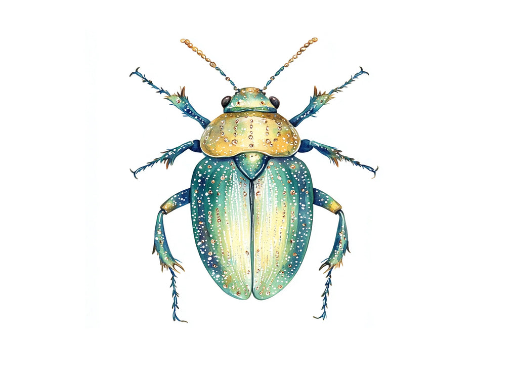 Colorful Beetle Illustration Clipart Bundle