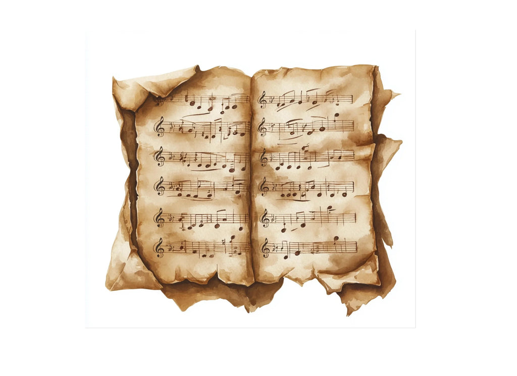 Vintage Music Sheets Clipart Bundle