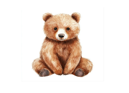 Adorable Sitting Bear Clipart Bundle