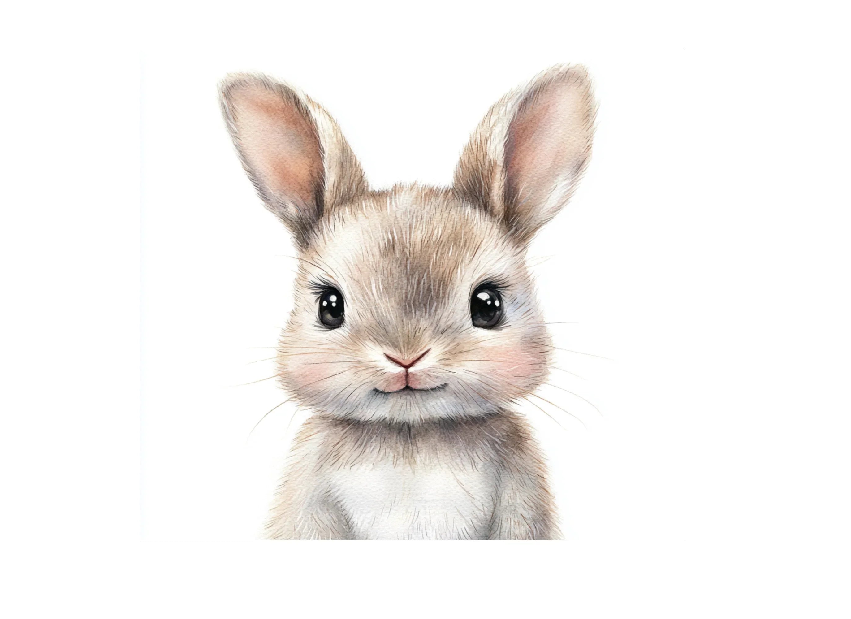 Cute Baby Bunny Faces Clipart Bundle