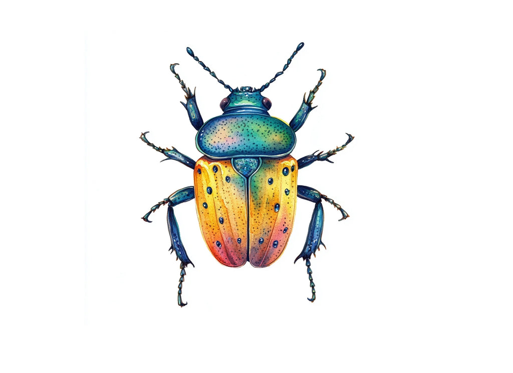 Colorful Ornate Beetle Clipart Bundle