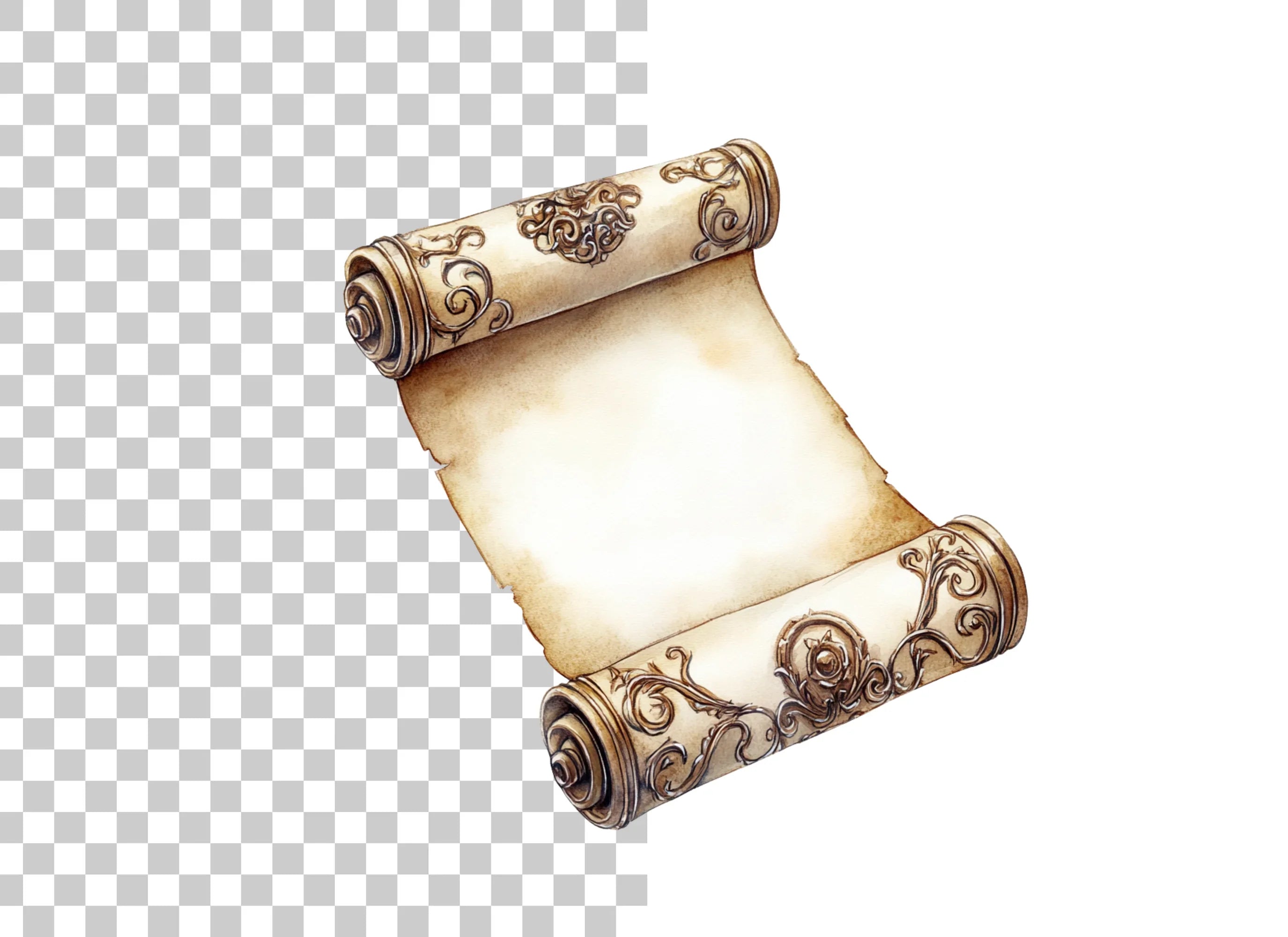 Vintage Scroll Design Clipart Bundle