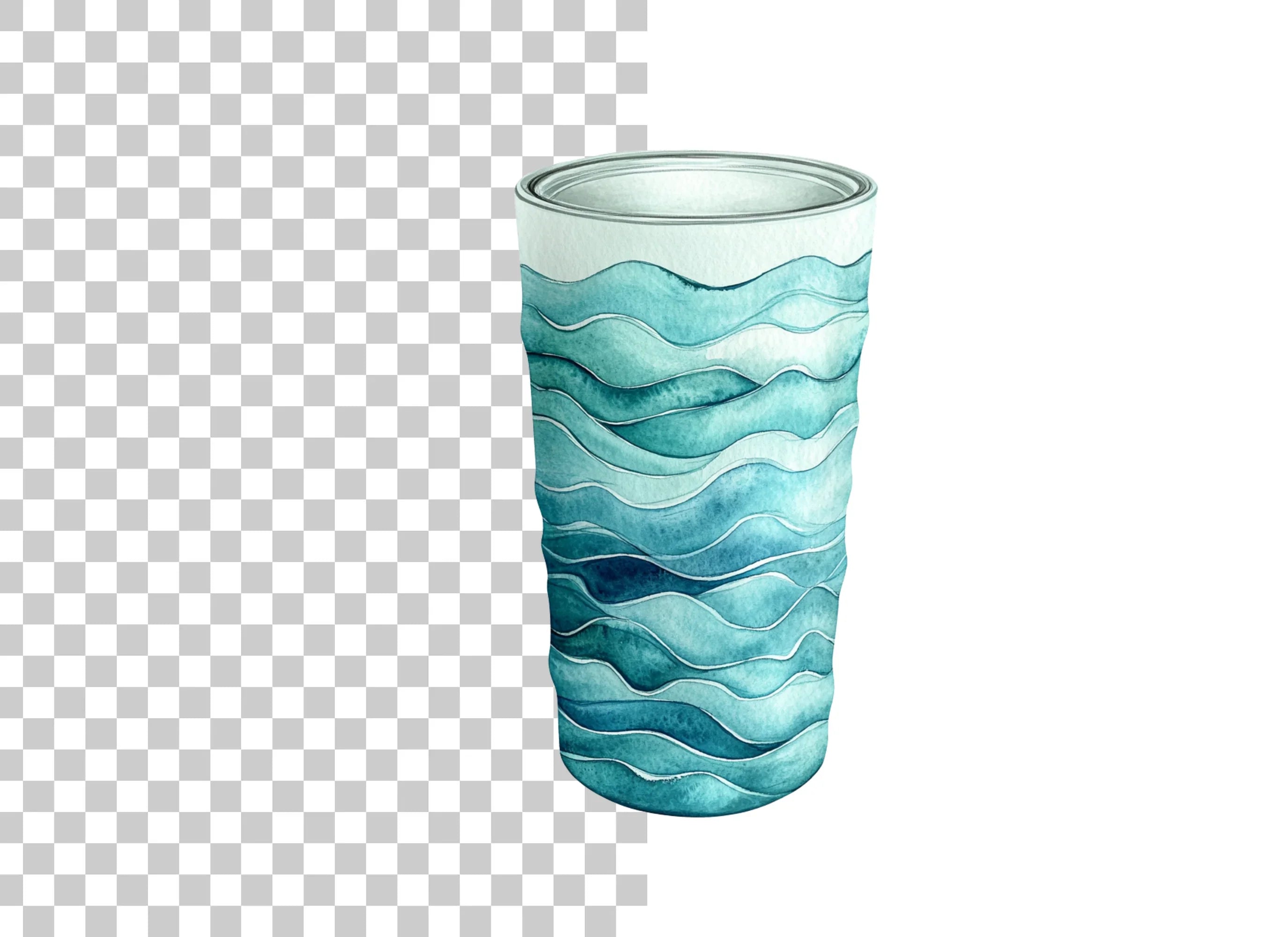Ocean Waves Tumbler Clipart Bundle