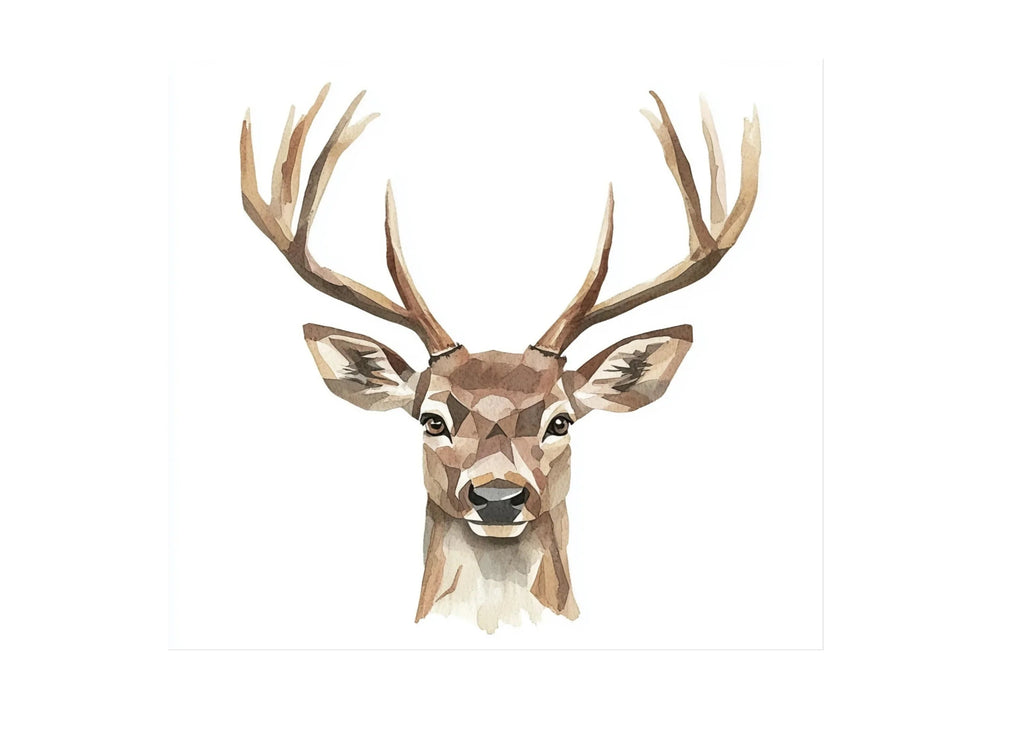 Geometric Deer Head Clipart Bundle