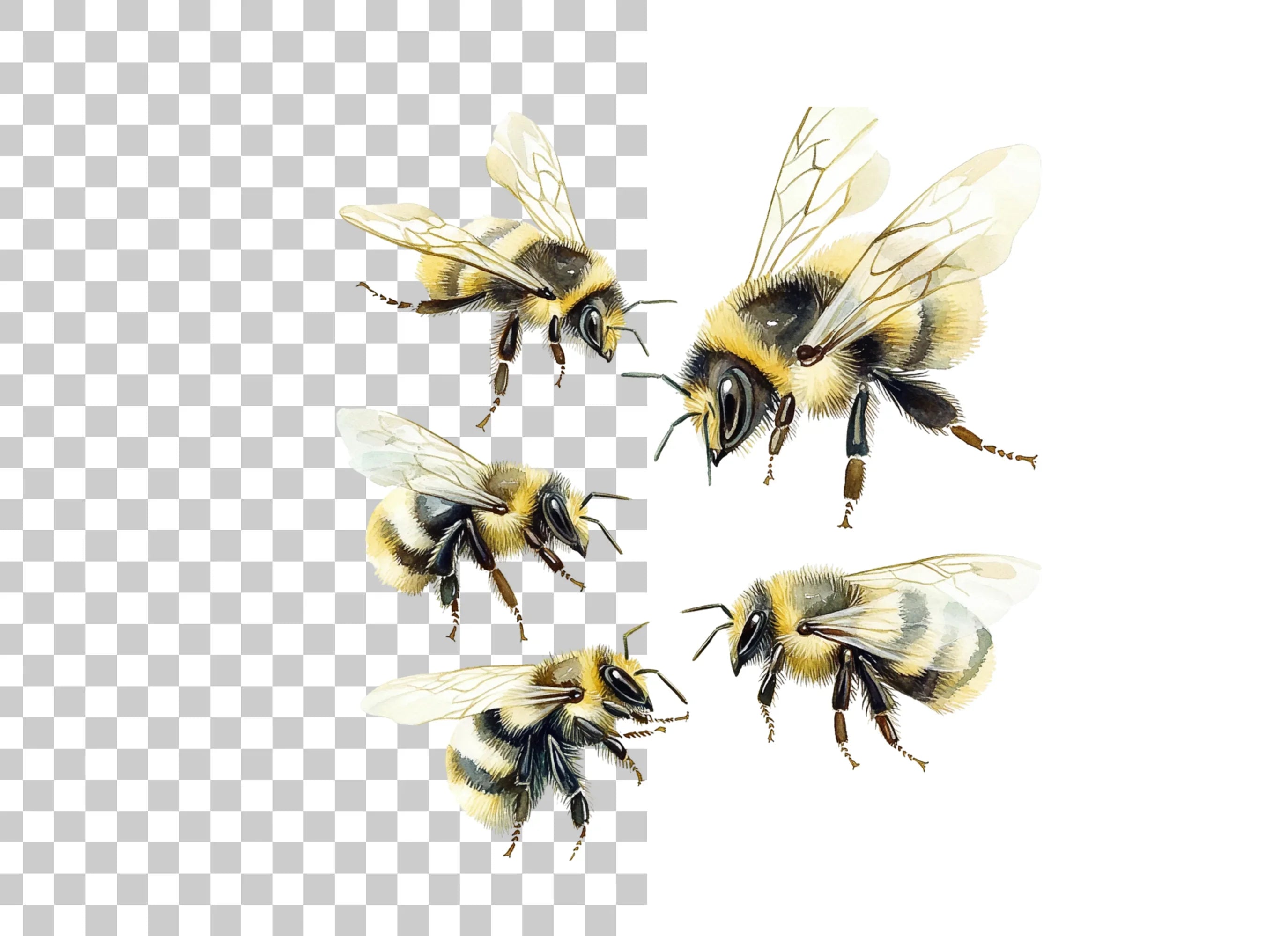 Bumblebee Clipart Bundle