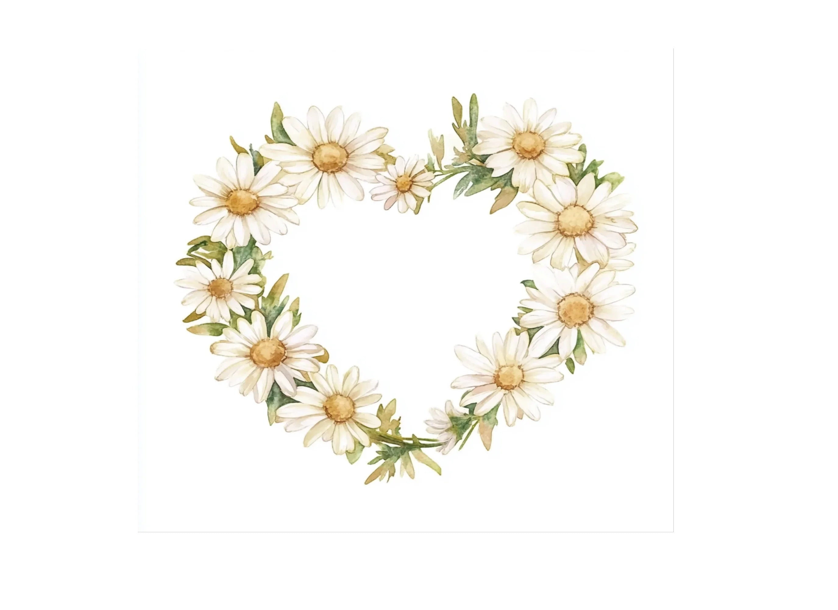 Charming Daisy Wreaths Clipart Bundle