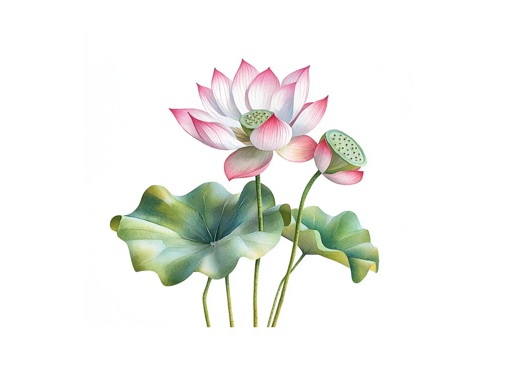 Elegant Lotus Flower Clipart Bundle