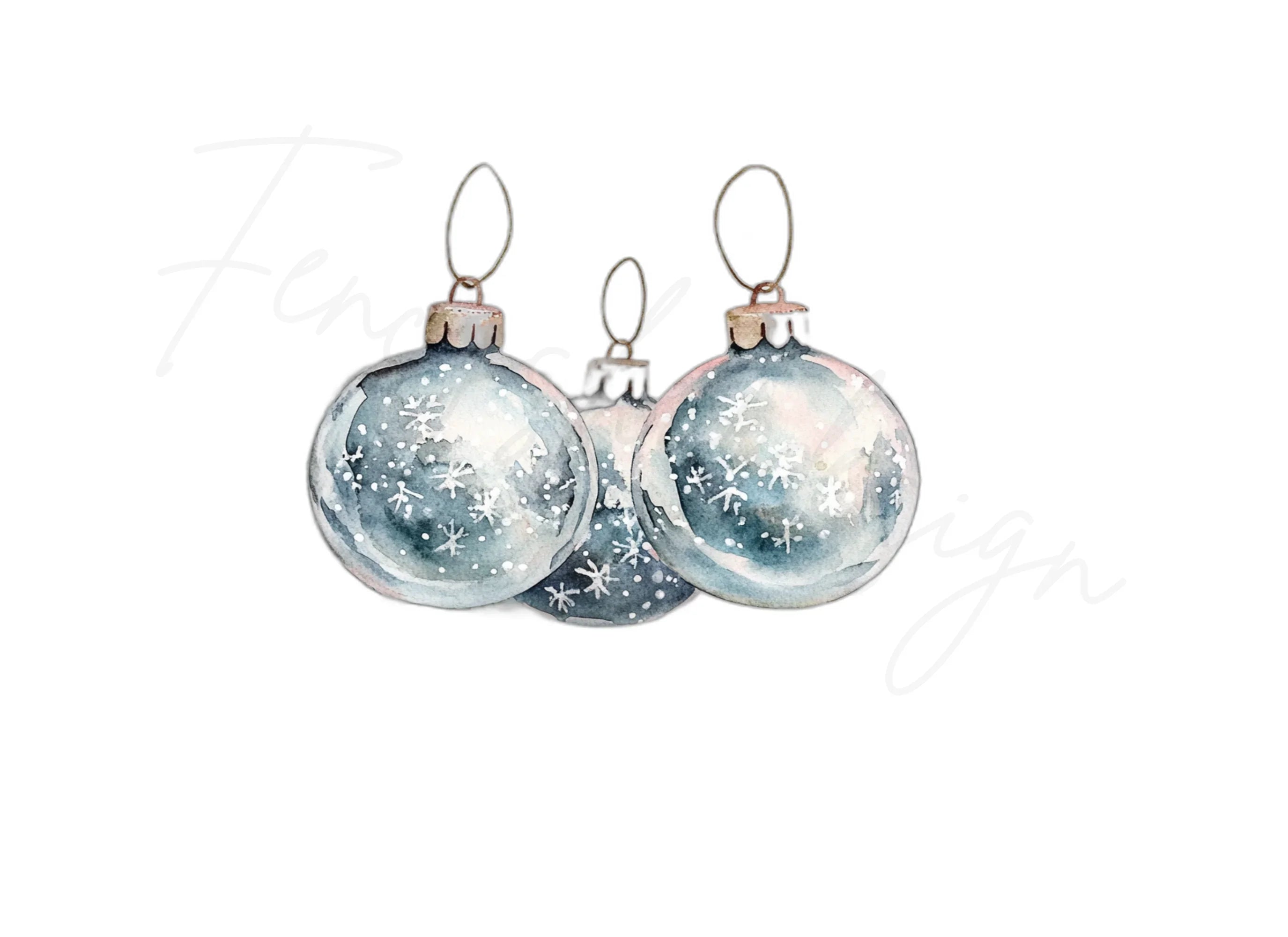 Christmas Ornaments Clipart Bundle