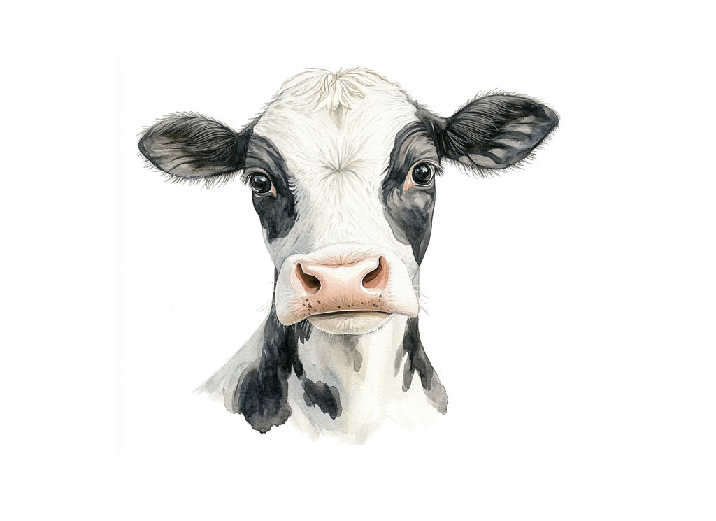 Holstein Cow Head Clipart Bundle