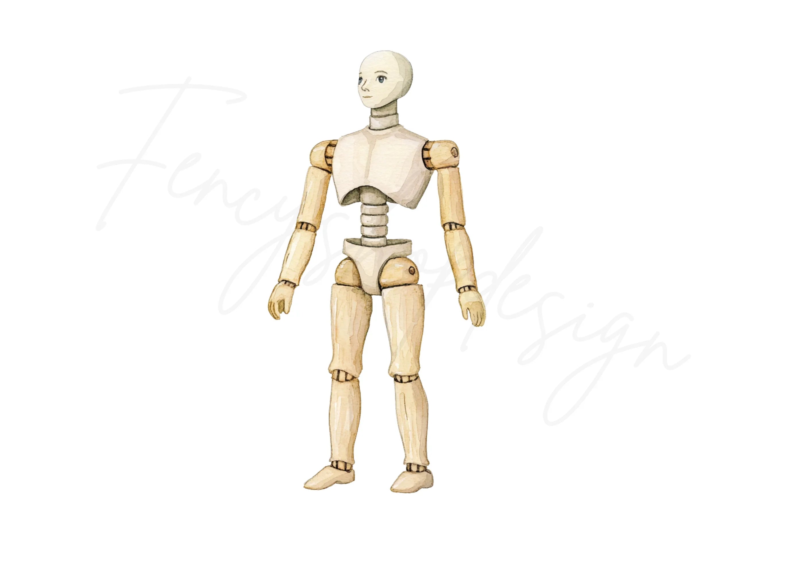 Articulated Mannequin Figure Clipart Bundle