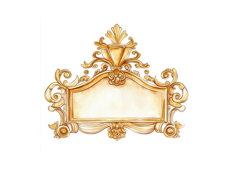 Vintage Gold Frame Clipart Bundle