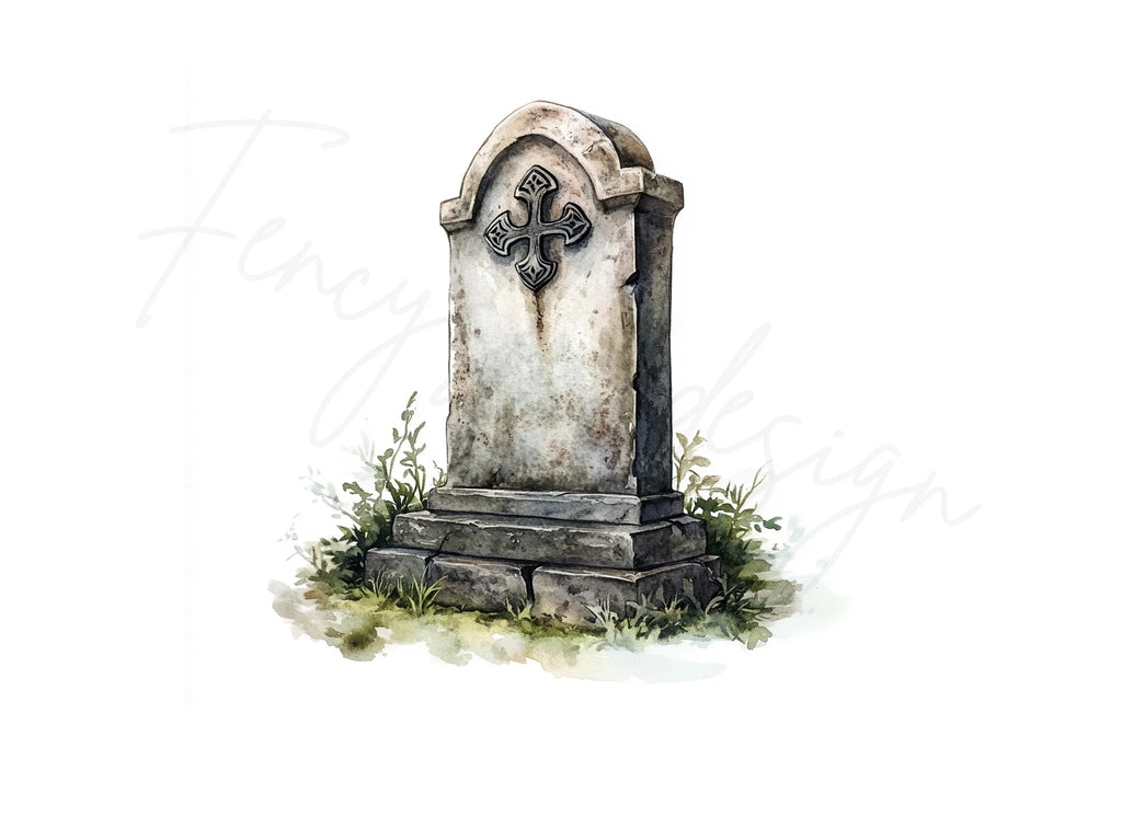 Halloween Gravestone Clipart Bundle
