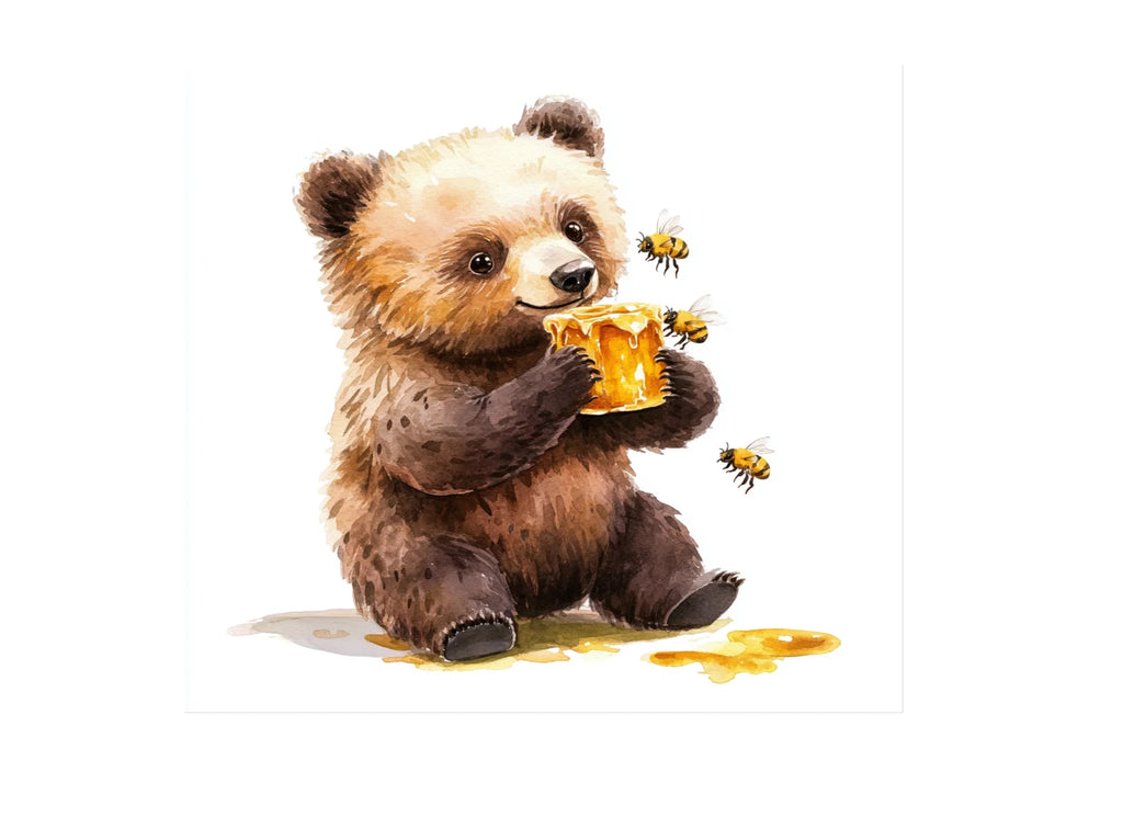 Cute Bear with Honey Pot Clipart Bundle