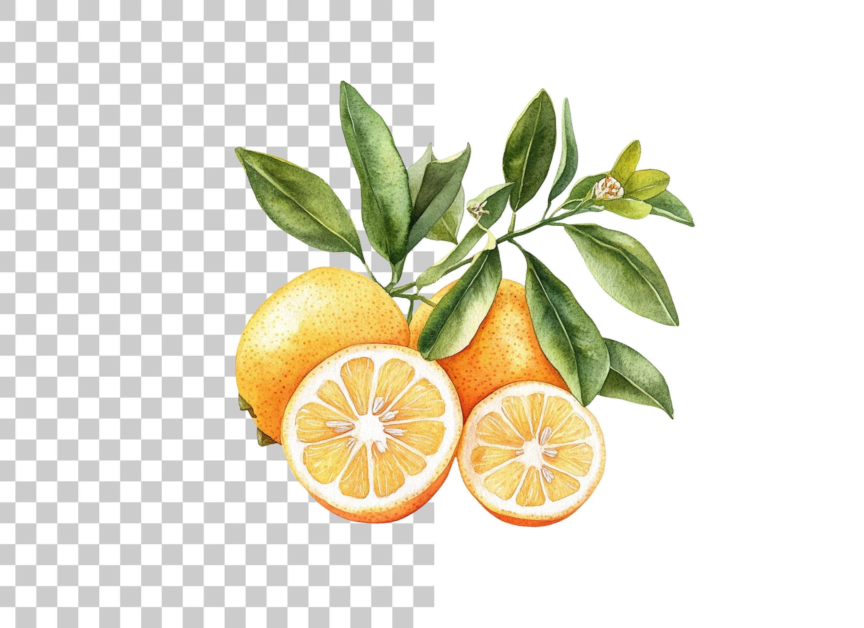 Citrus Fruit Clipart Bundle