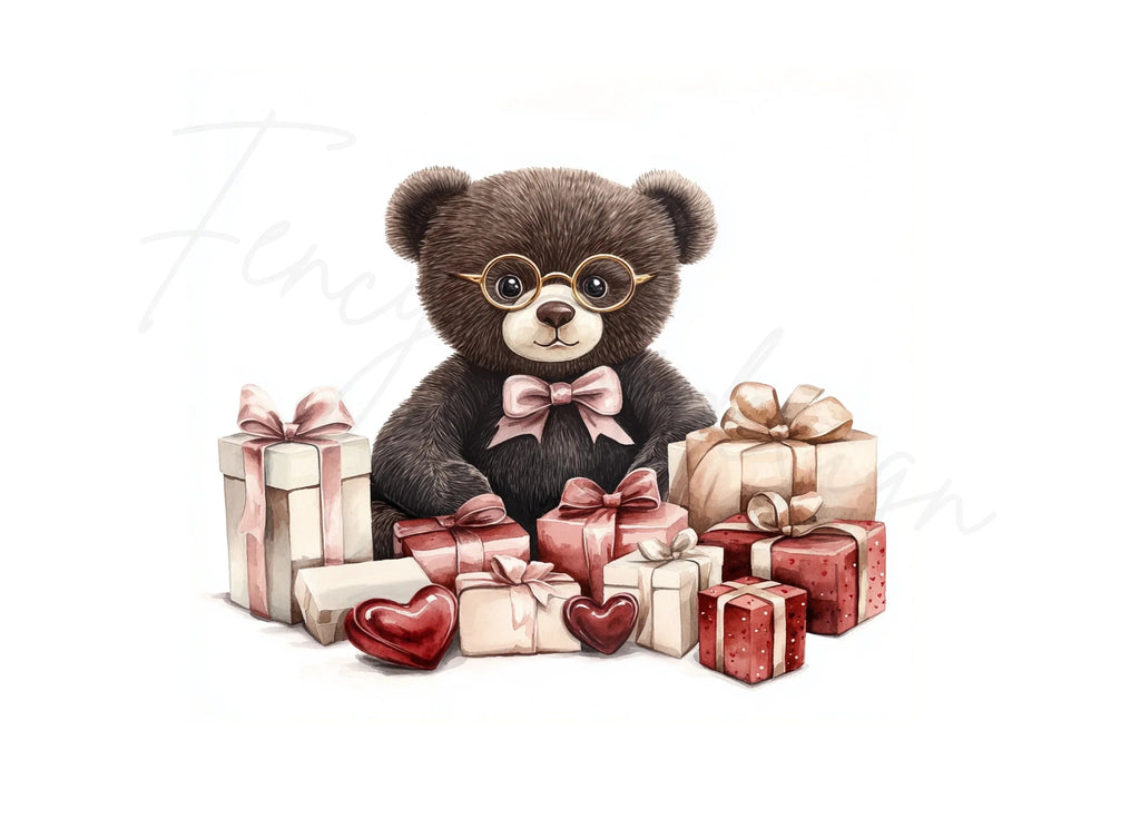 Cute Teddy Bear Valentine Gifts Clipart Bundle