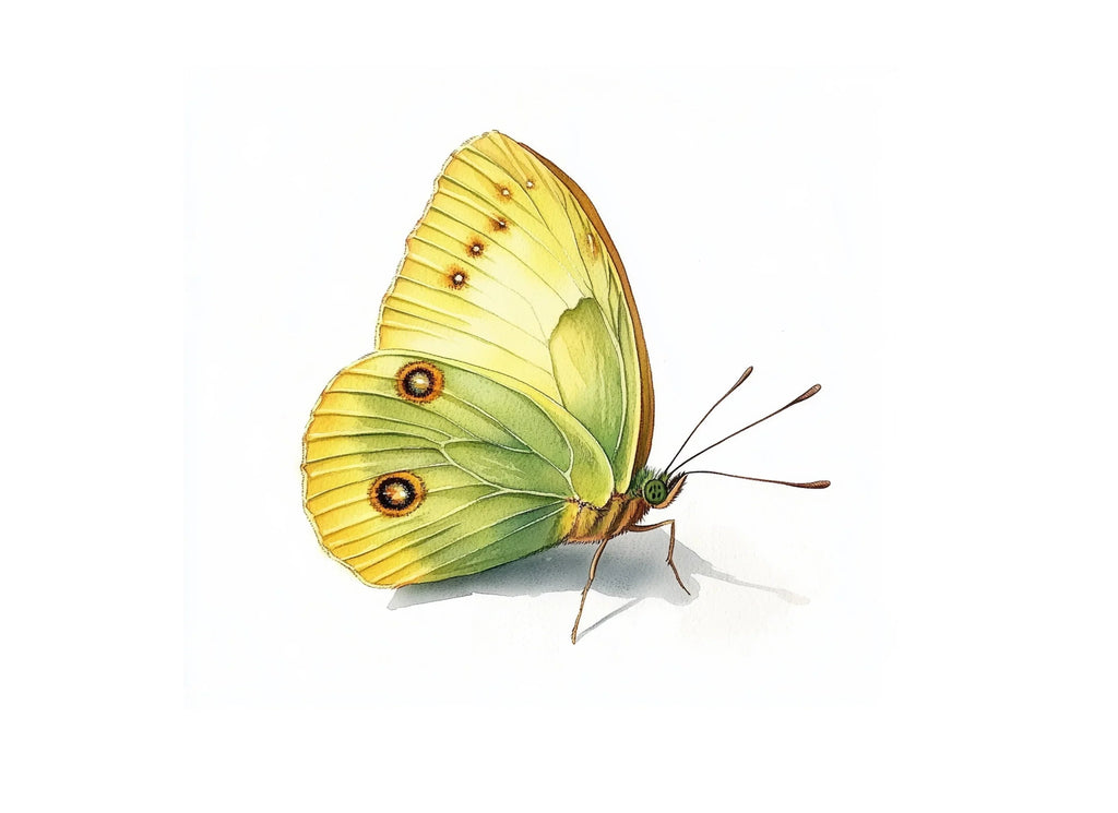 Pale Yellow Butterfly Clipart Bundle