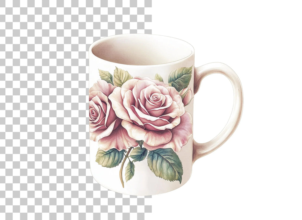 Romantic Rose Bouquet Clipart Bundle