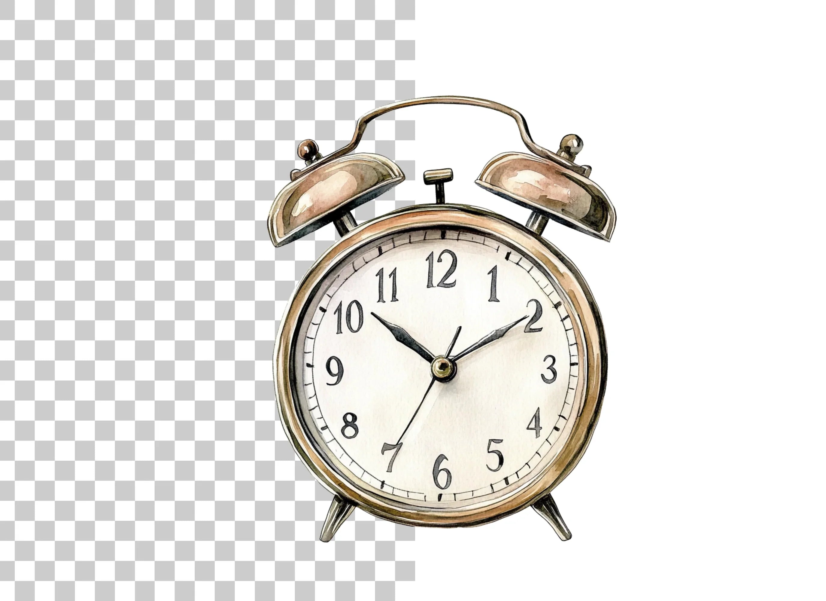 Vintage Alarm Clock Clipart Bundle