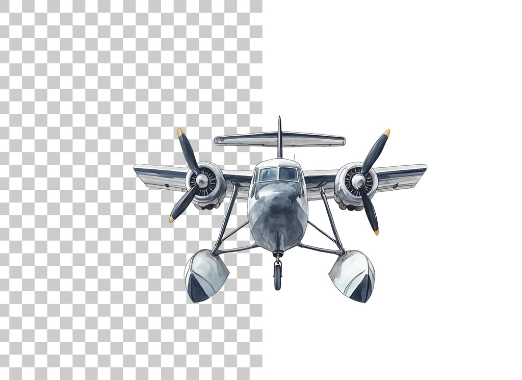 Top View Seaplane Clipart Bundle