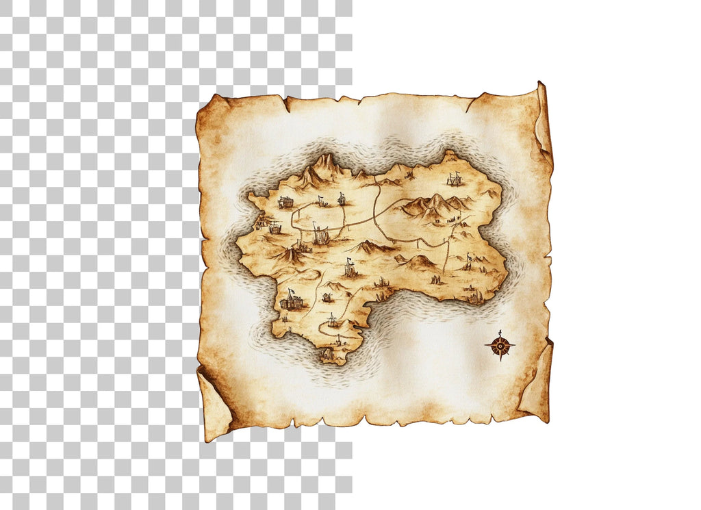 Fantasy World Map Clipart Bundle