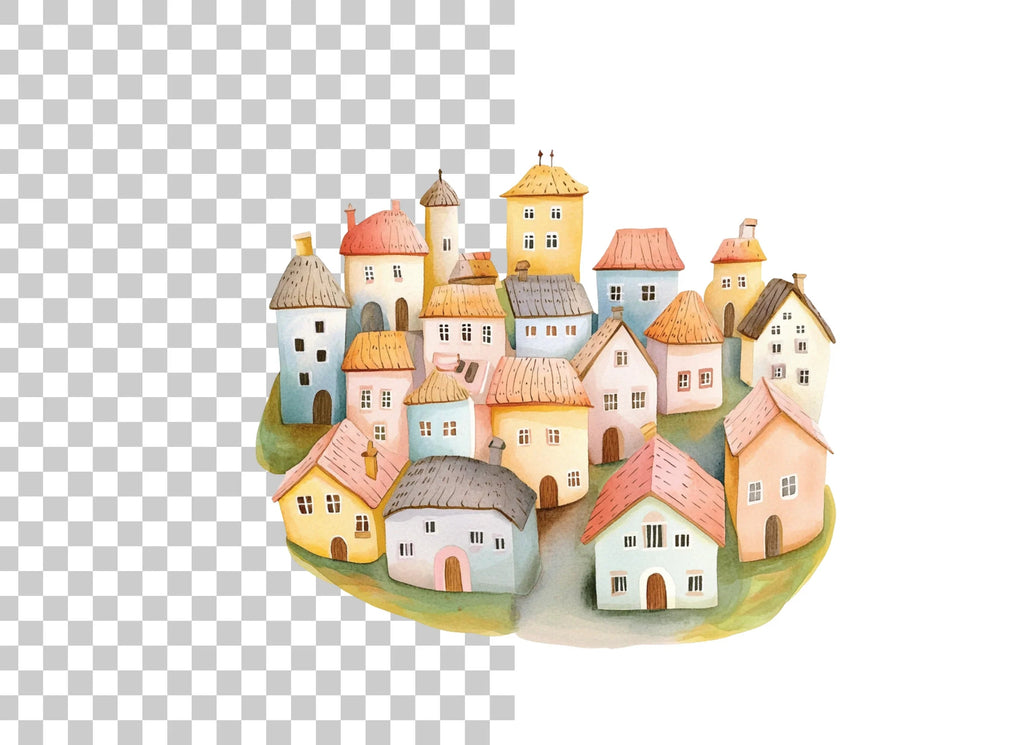 Charming Village Clipart Bundle