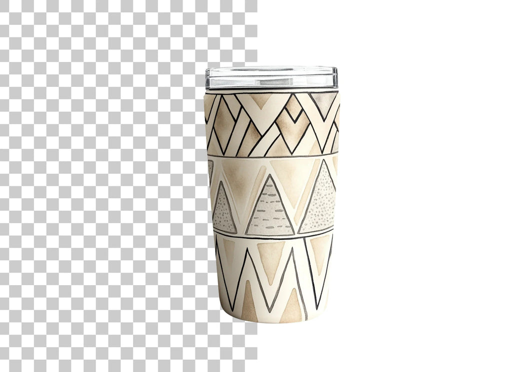 Boho Geometric Tumbler Clipart Bundle