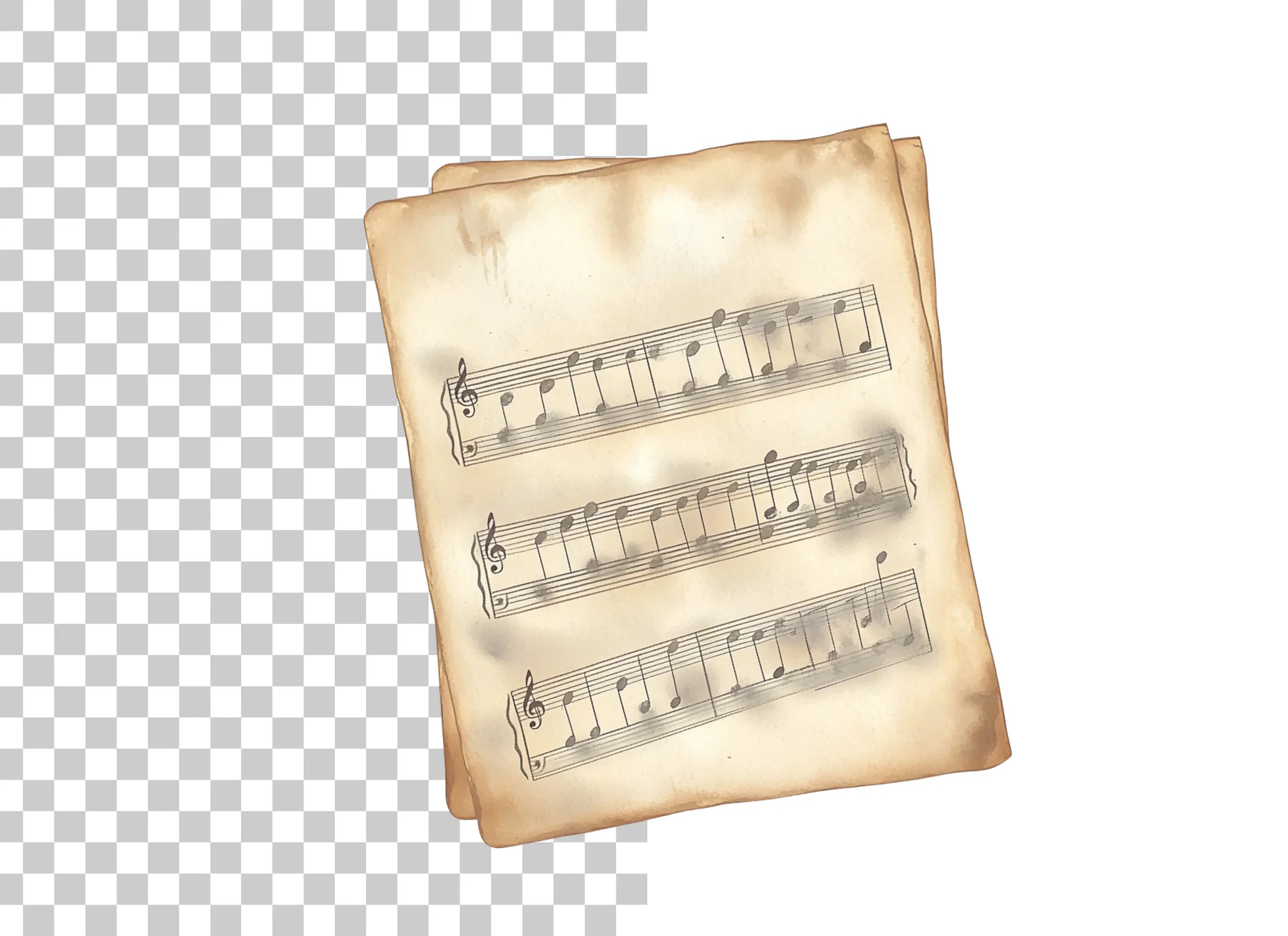 Vintage Sheet Music Clipart Bundle