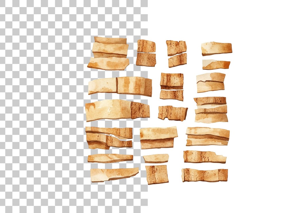 Distressed Wood Strips Clipart Bundle