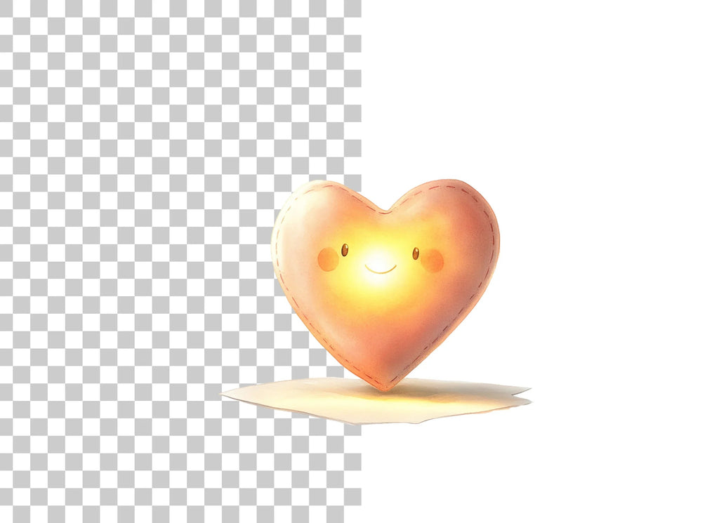 Glowing Happy Heart Clipart Bundle