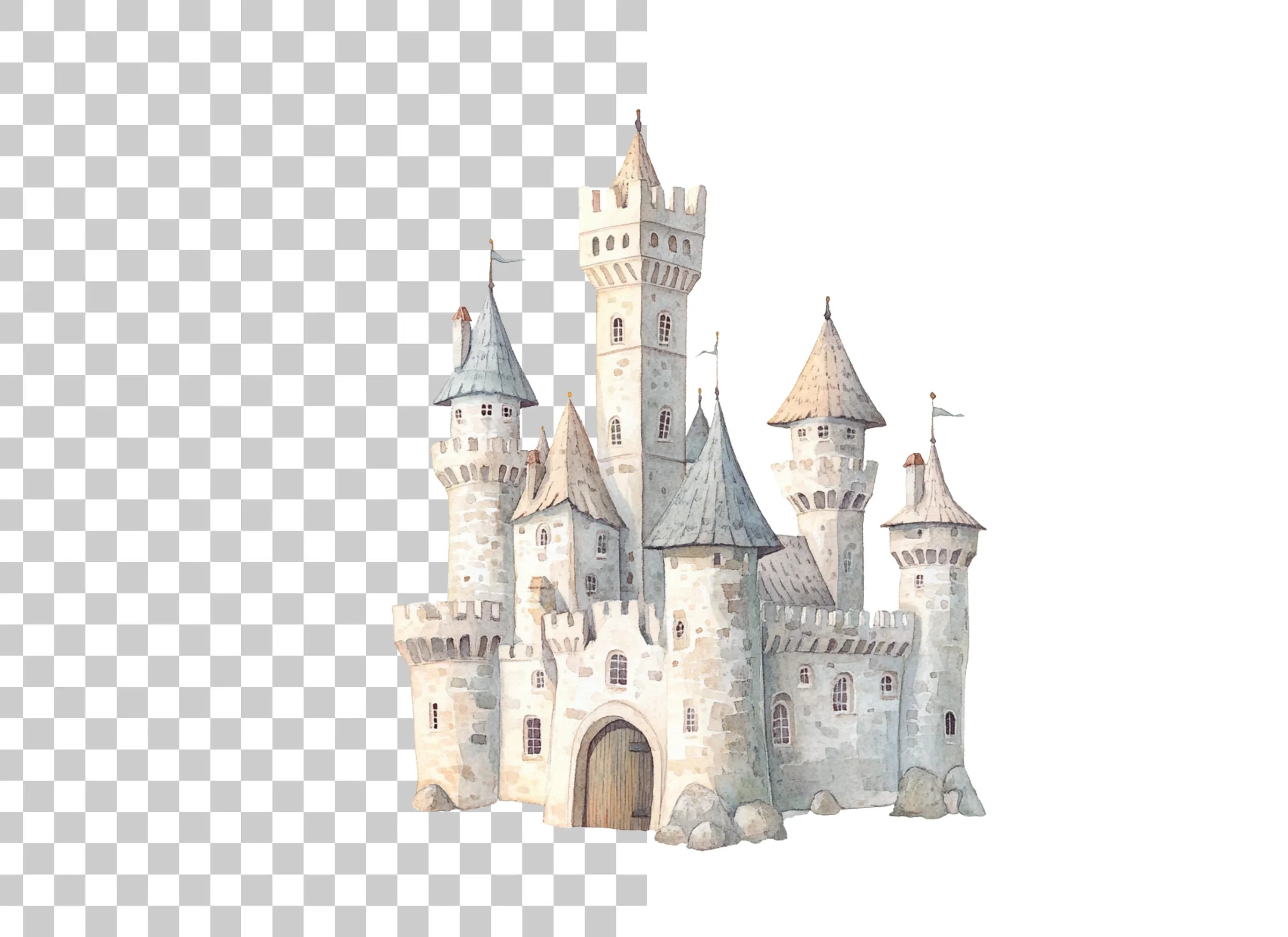 Fantasy Castle Clipart Bundle