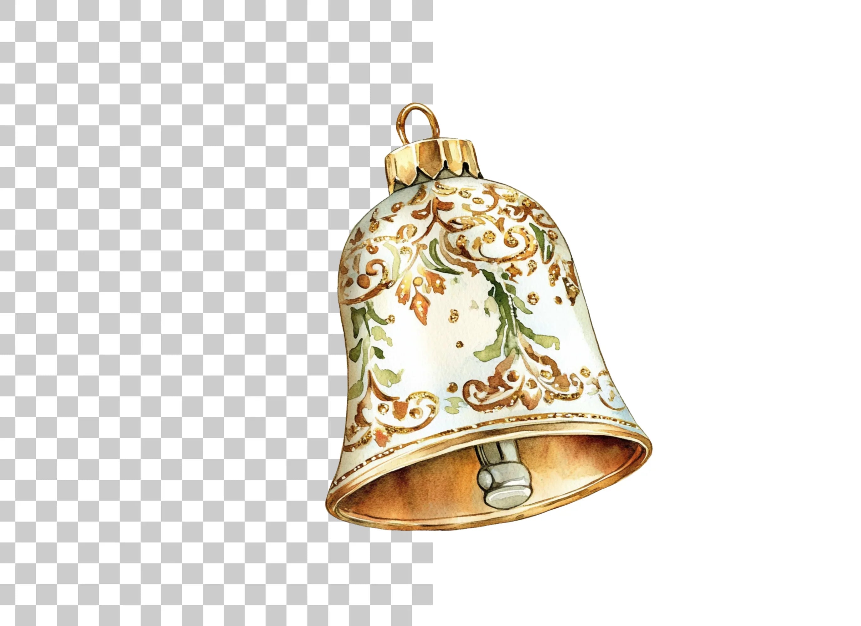 Elegant Christmas Bells Clipart Bundle