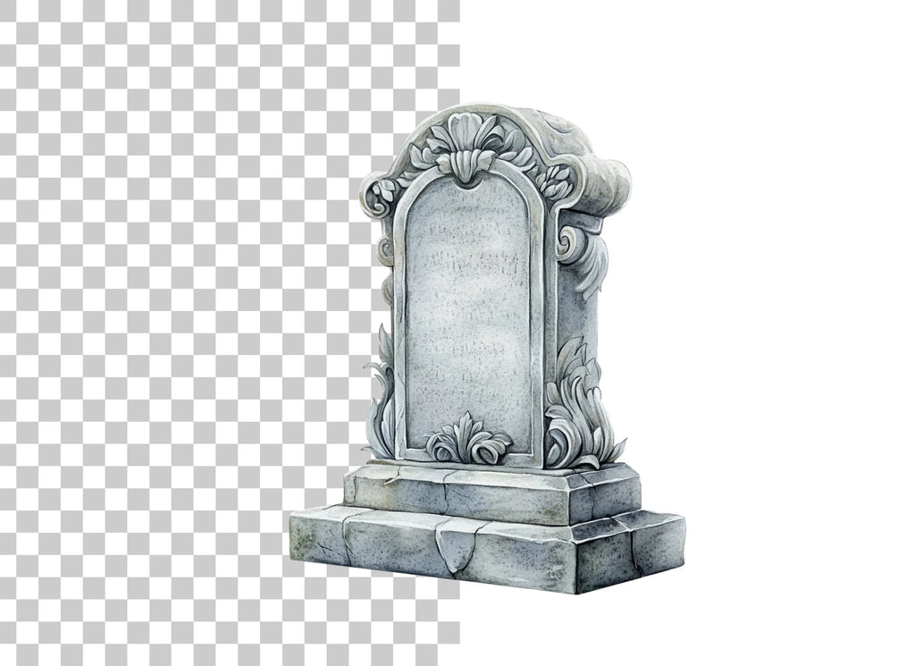 Ornate Gravestone Clipart Bundle