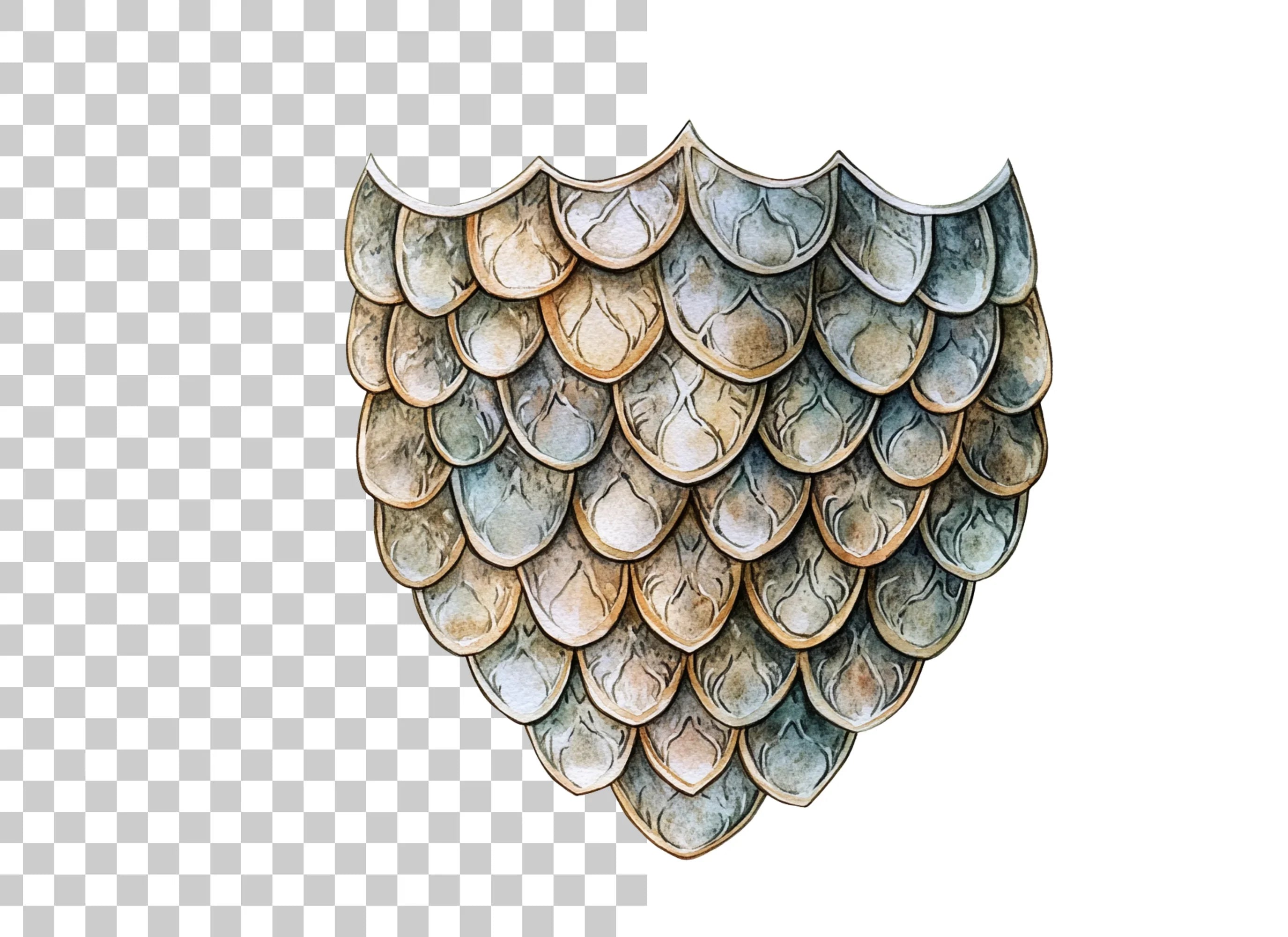 Dragon Scales Clipart Bundle
