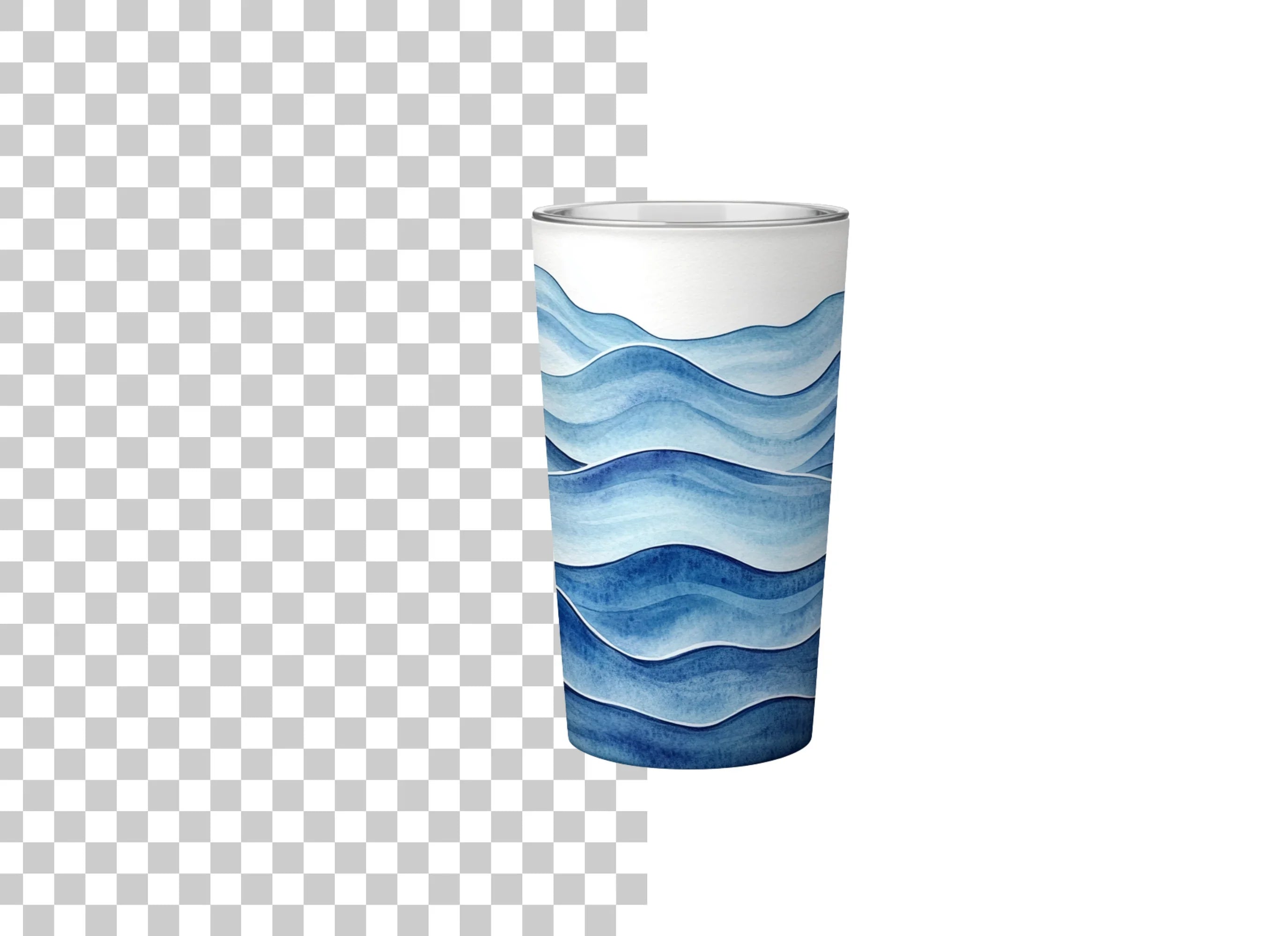 Abstract Blue Wave Tumbler Clipart Bundle