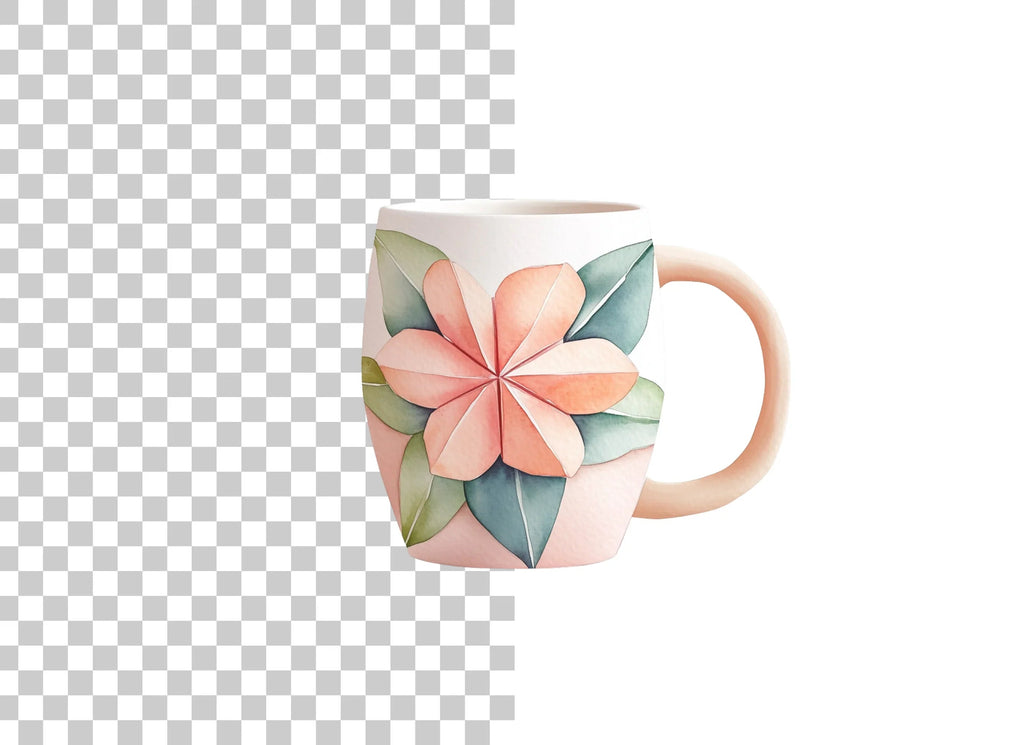 Elegant Origami Flower Clipart Bundle