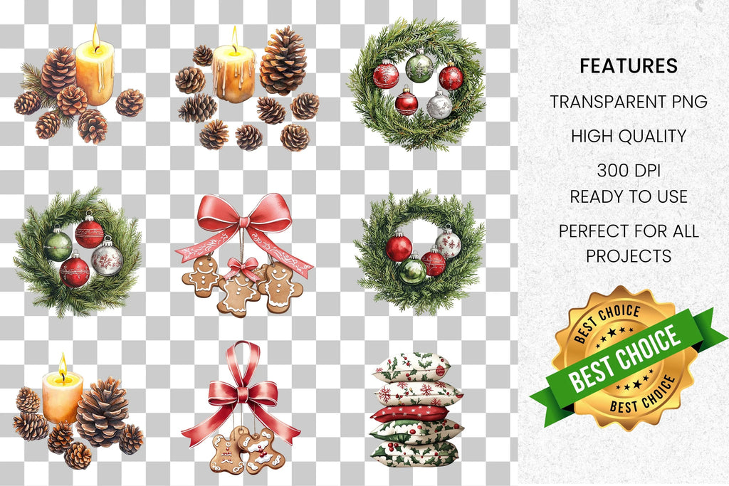 Christmas Holiday Clipart Bundle