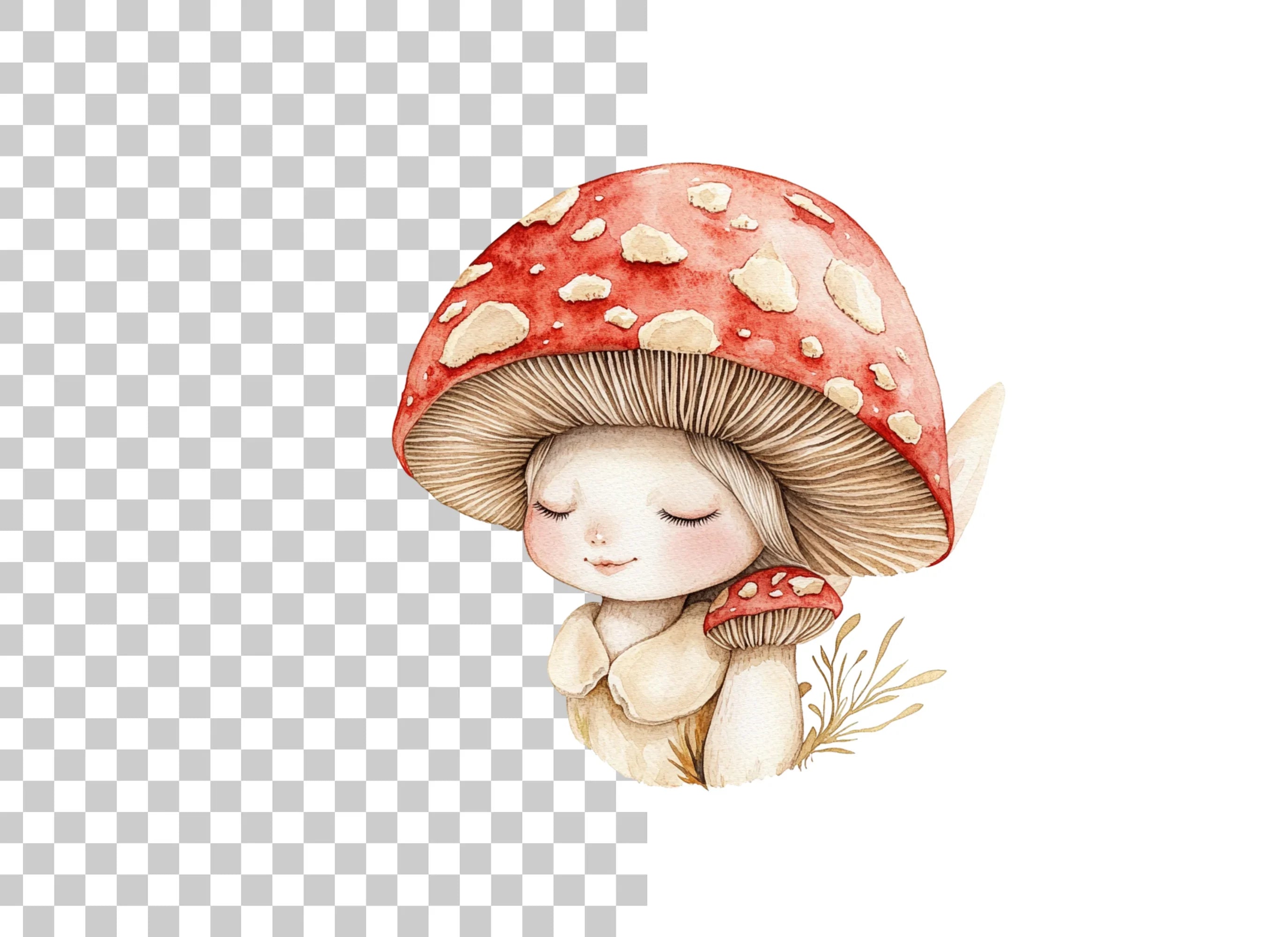 Enchanted Mushroom Fairy Clipart Bundle