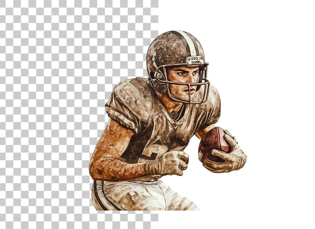 Dynamic Football Player Clipart Bundle