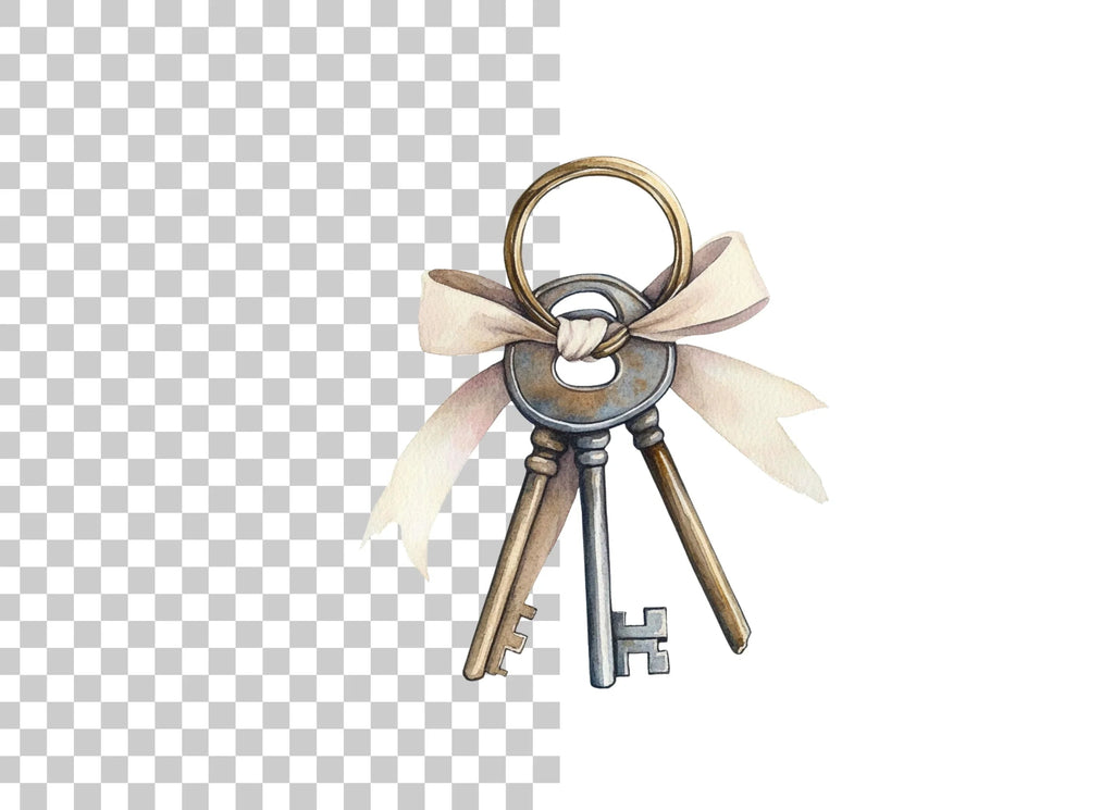 Charming Vintage Key Clipart Bundle