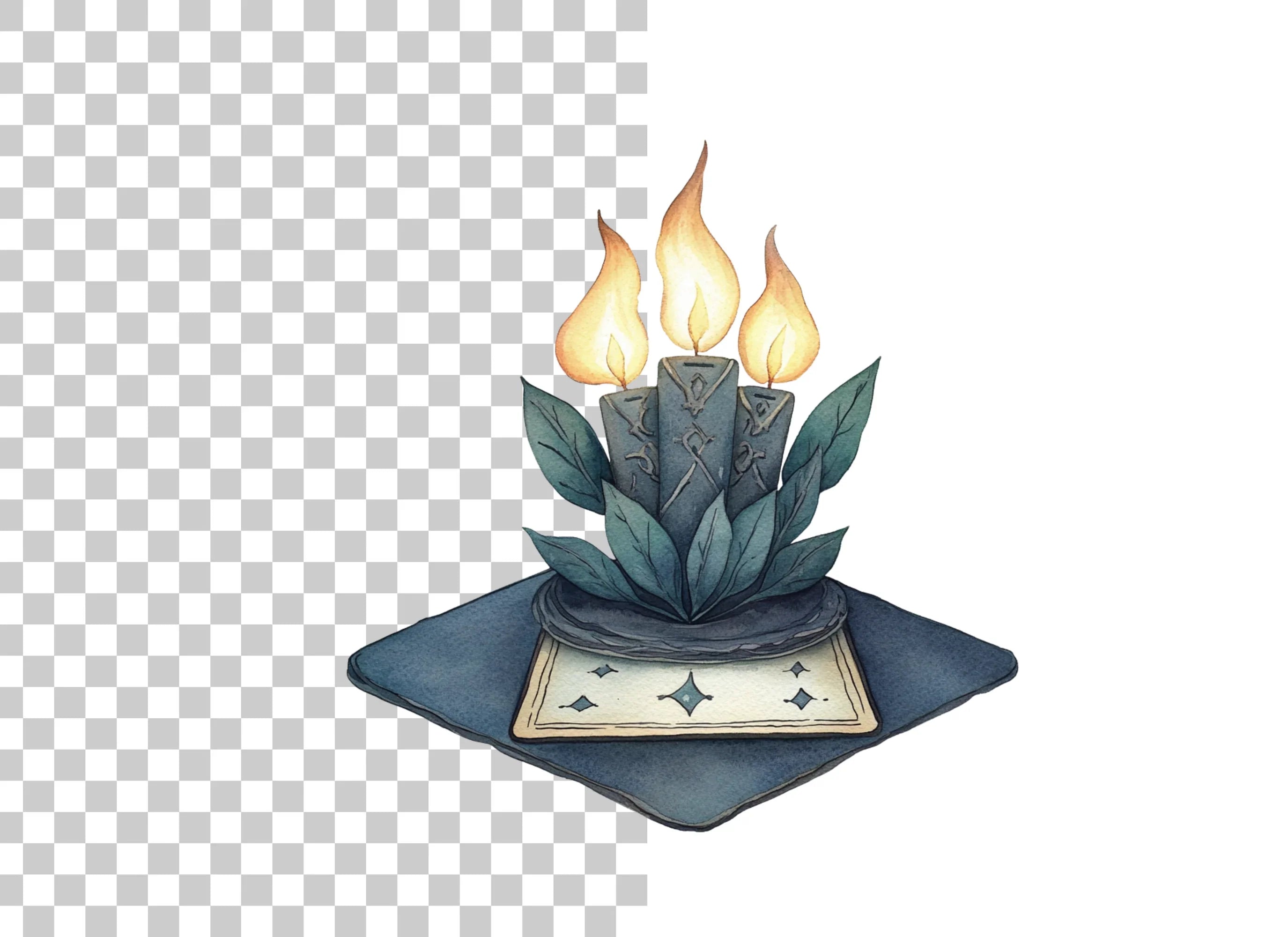 Mystical Candle Clipart Bundle