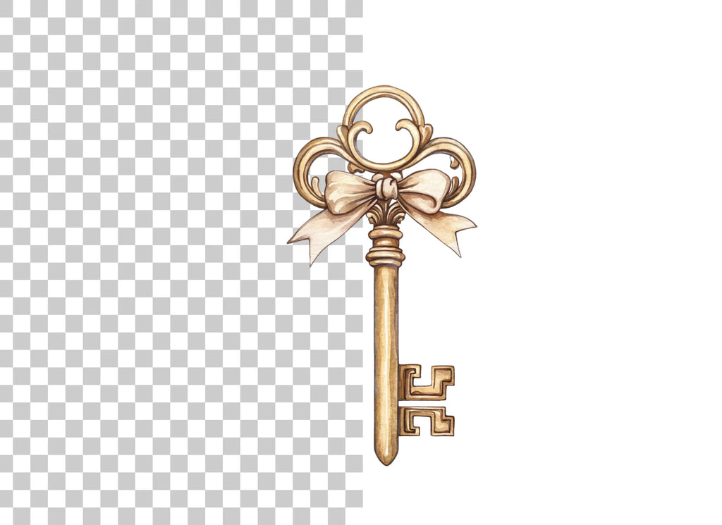 Elegant Vintage Skeleton Keys Clipart Bundle