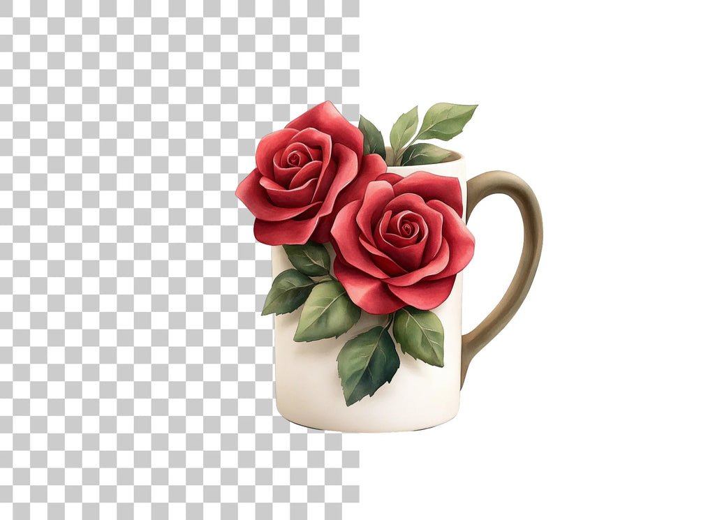 Charming Rose Decorated Clipart Bundle