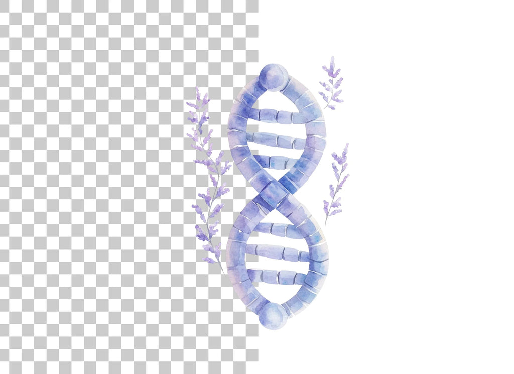 DNA Strand with Lavender Clipart Bundle