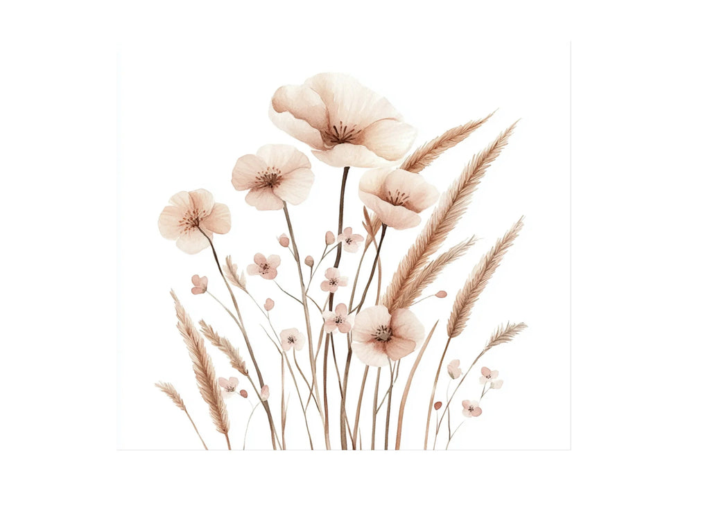 Pampas Grass Floral Clipart Bundle