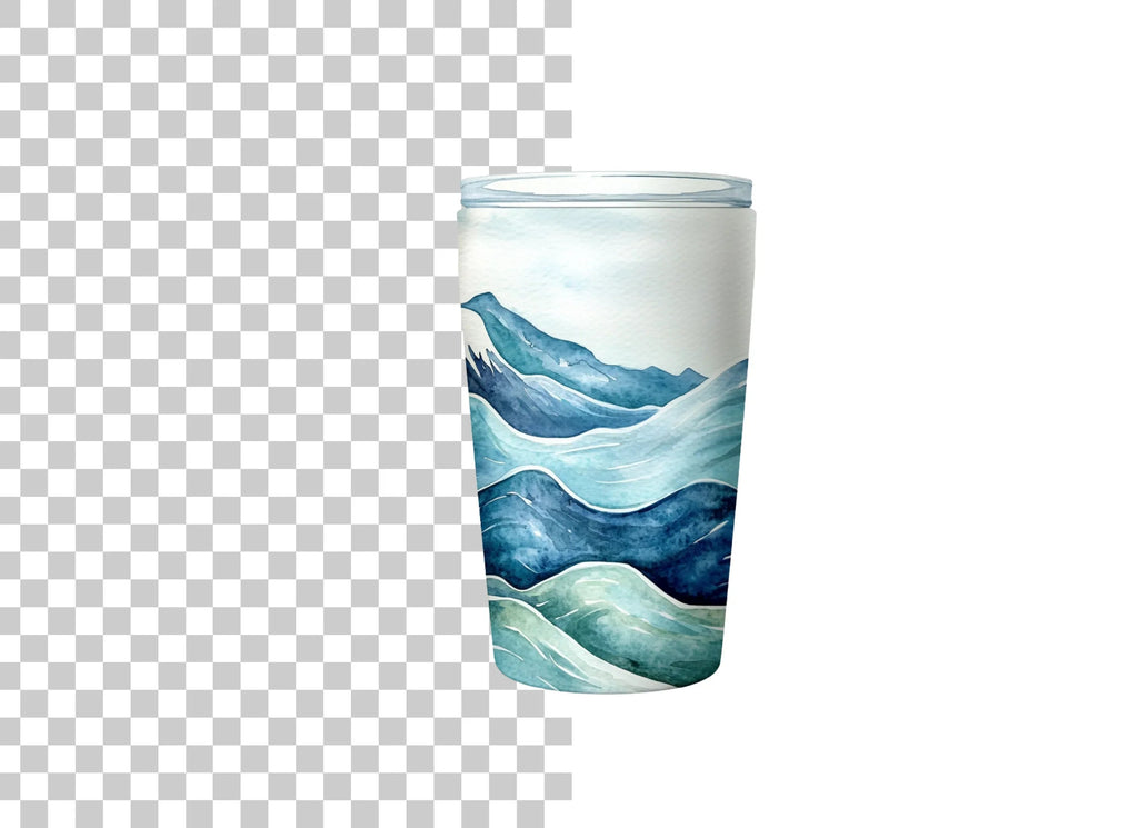 Ocean Waves Tumbler Clipart Bundle