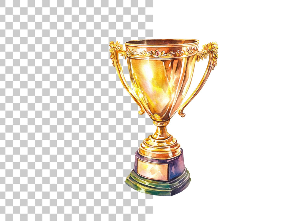 Golden Trophy Clipart Bundle
