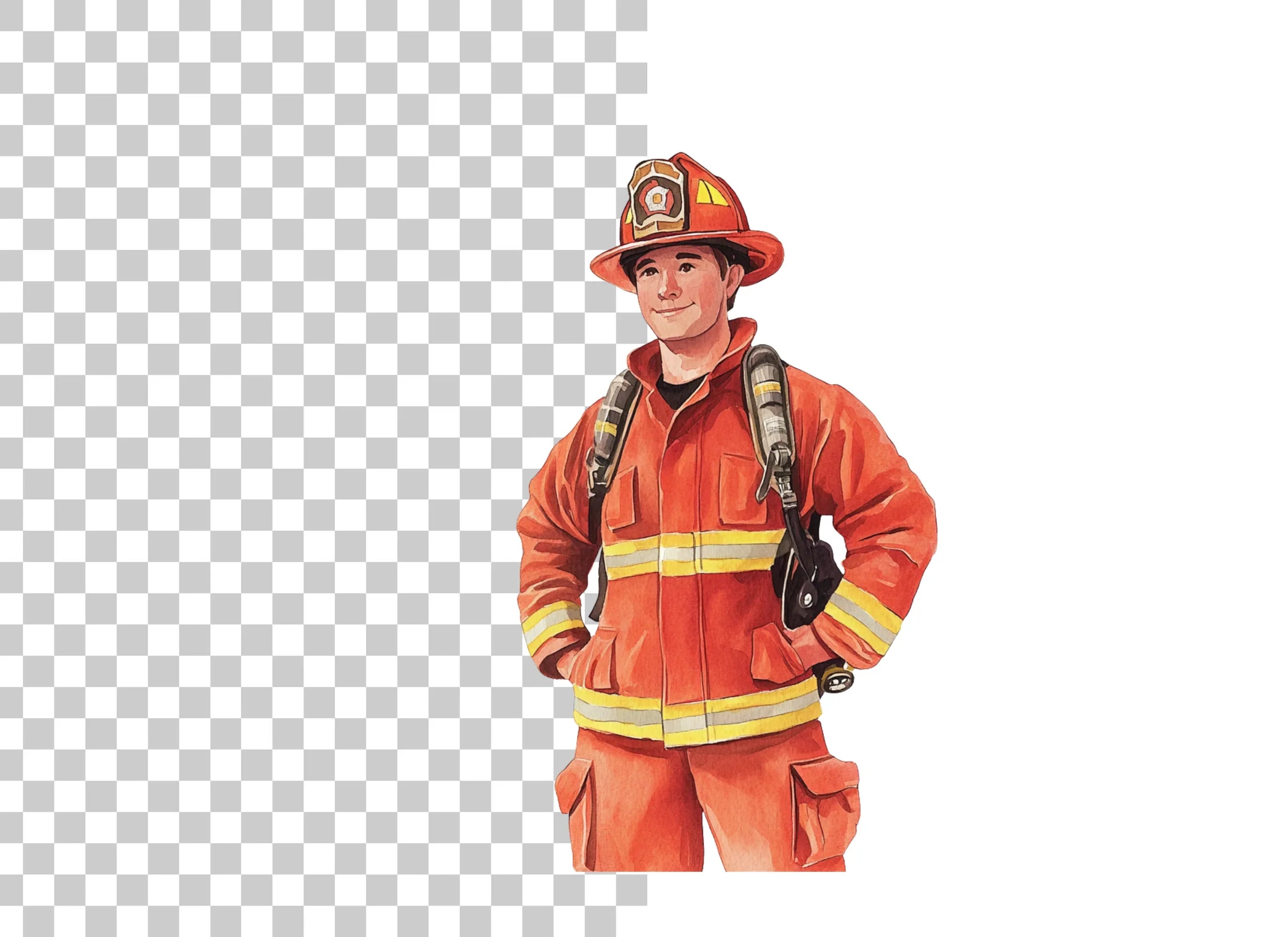 Brave Firefighter Clipart Bundle