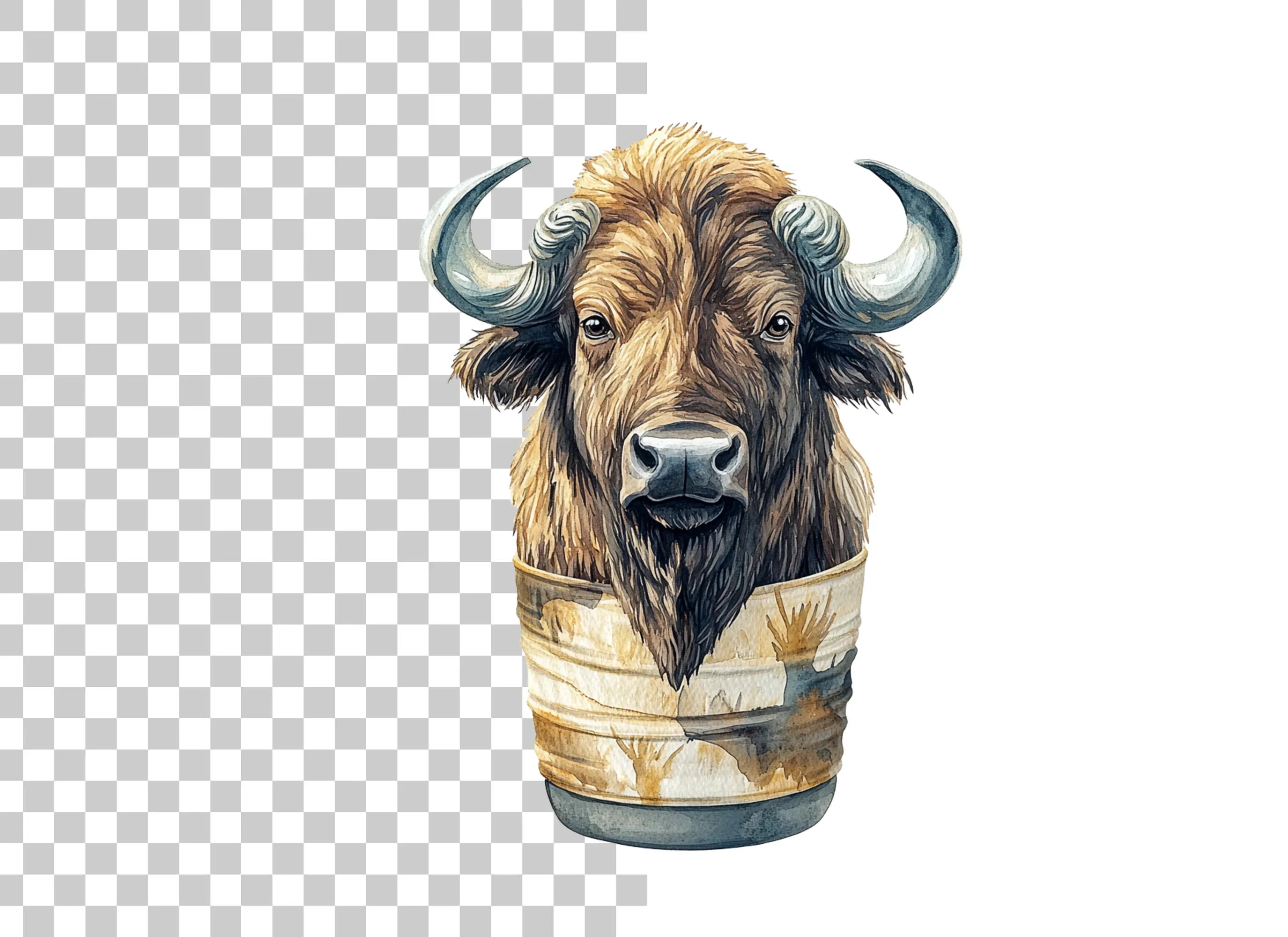 Bison Head Clipart Bundle